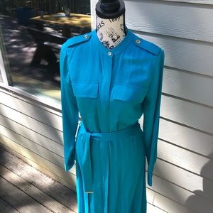 MICHAEL KORS Silk Button up Shirt Dress